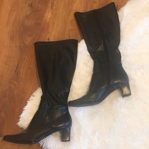 Etienne Aigner Tall Boots Black Size 8W